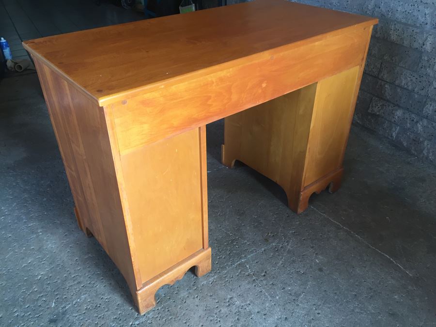 Vintage Mid 50's Solid Wood Desk By T.F.I. (Thomasville Furniture Industries) [Photo 18]