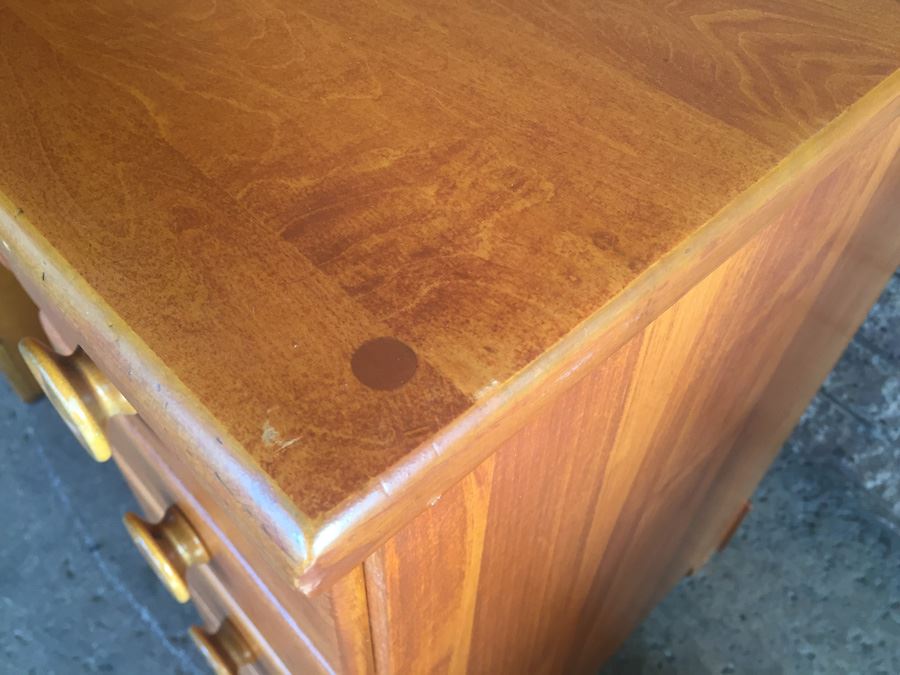 Vintage Mid 50's Solid Wood Desk By T.F.I. (Thomasville Furniture Industries) [Photo 2]