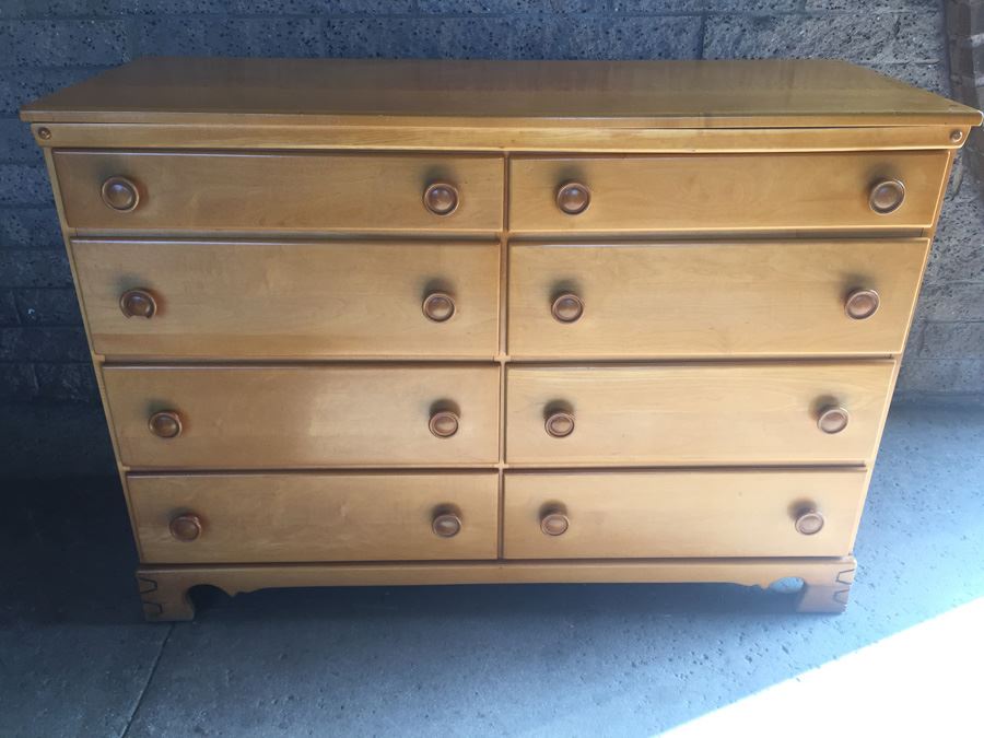 Vintage Mid 50's Solid Wood Dresser By T.F.I. (Thomasville Furniture Industries) [Photo 9]