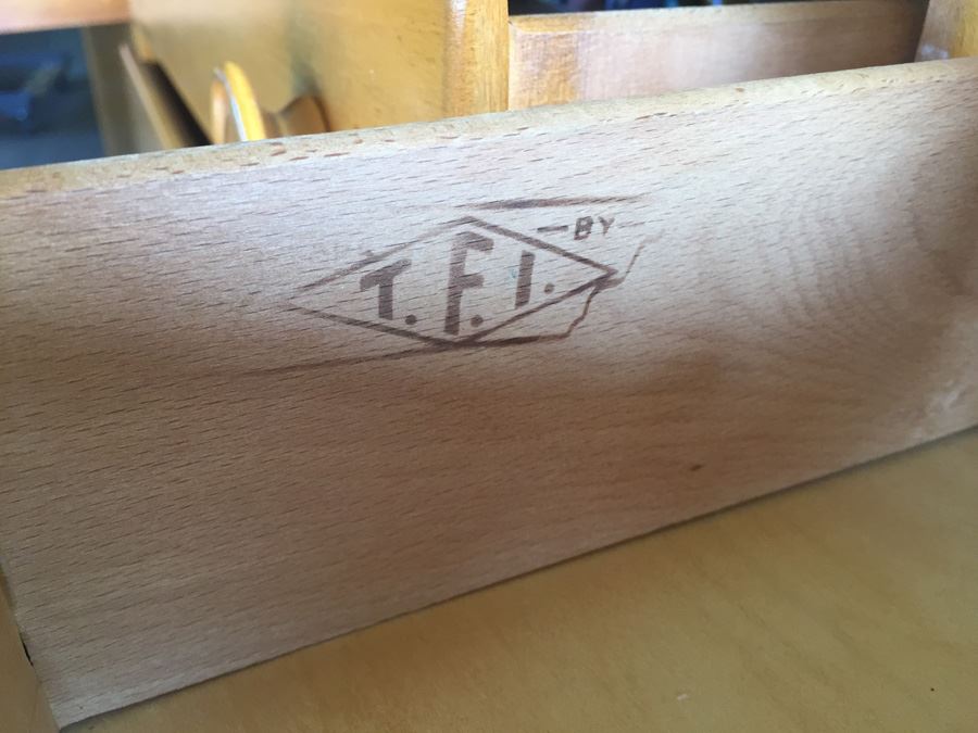 Vintage Mid 50's Solid Wood Dresser By T.F.I. (Thomasville Furniture Industries) [Photo 3]