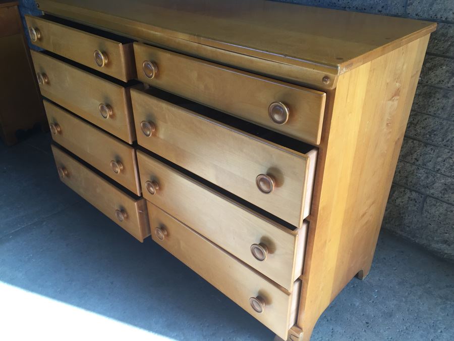 Vintage Mid 50's Solid Wood Dresser By T.F.I. (Thomasville Furniture Industries) [Photo 11]