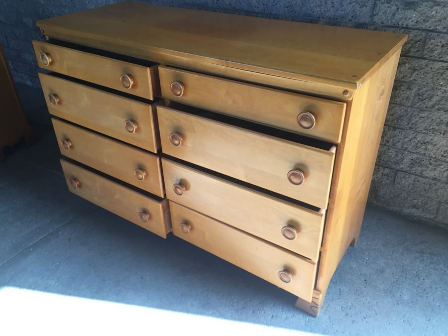 Vintage Mid 50's Solid Wood Dresser By T.F.I. (Thomasville Furniture Industries) [Photo 12]