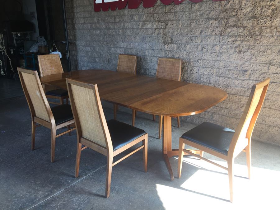Mid-Century Modern Table With 6 Cane Back Chairs By Foster-McDavid Furniture Tampa, Florida [Photo 15]