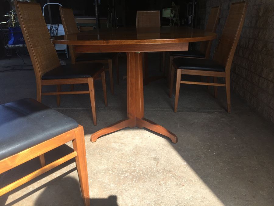Mid-Century Modern Table With 6 Cane Back Chairs By Foster-McDavid Furniture Tampa, Florida [Photo 19]