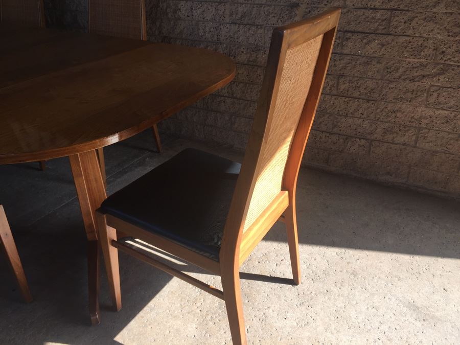 Mid-Century Modern Table With 6 Cane Back Chairs By Foster-McDavid Furniture Tampa, Florida [Photo 17]