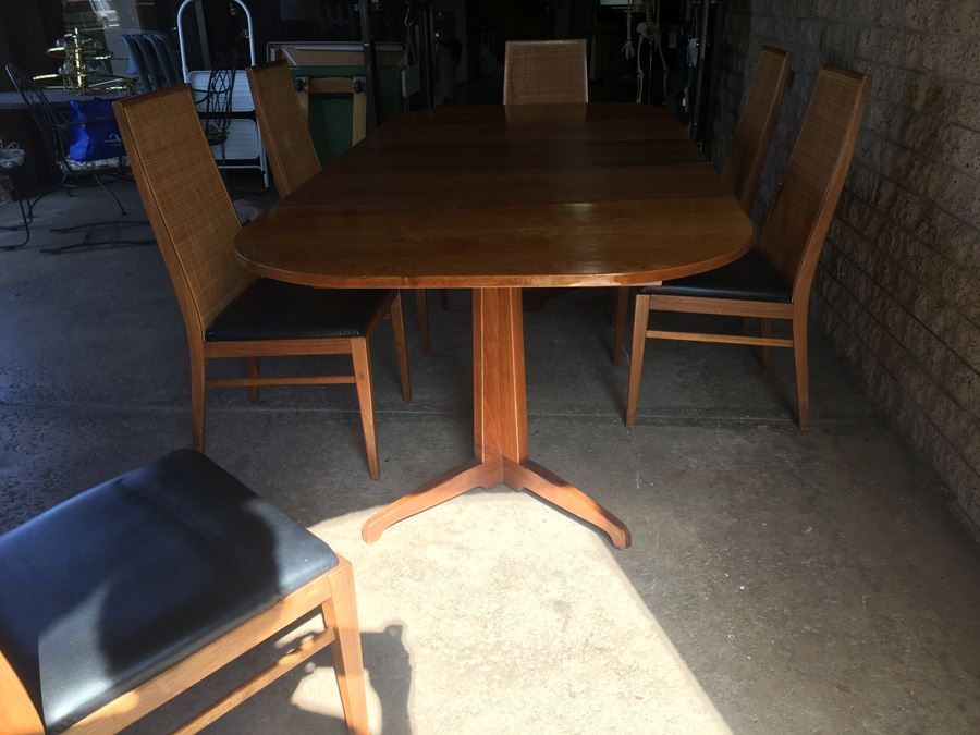 Mid-Century Modern Table With 6 Cane Back Chairs By Foster-McDavid Furniture Tampa, Florida [Photo 18]