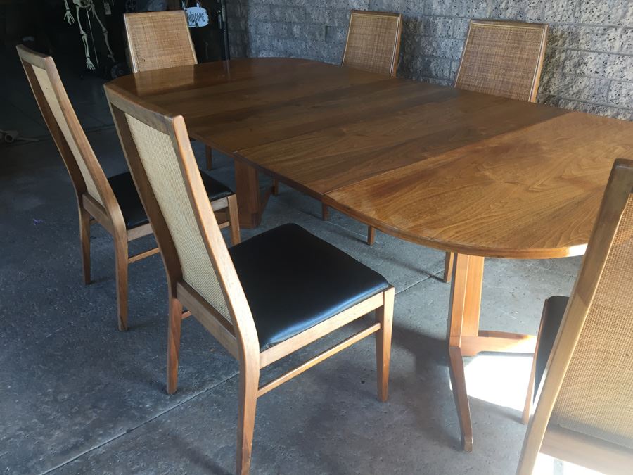 Mid-Century Modern Table With 6 Cane Back Chairs By Foster-McDavid Furniture Tampa, Florida [Photo 28]
