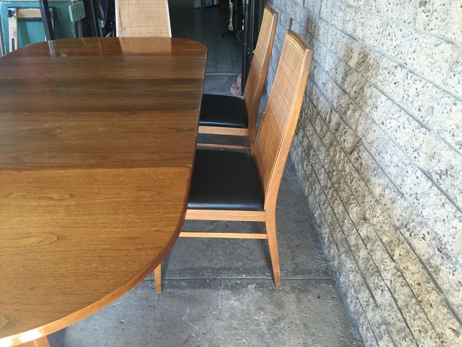 Mid-Century Modern Table With 6 Cane Back Chairs By Foster-McDavid Furniture Tampa, Florida [Photo 24]