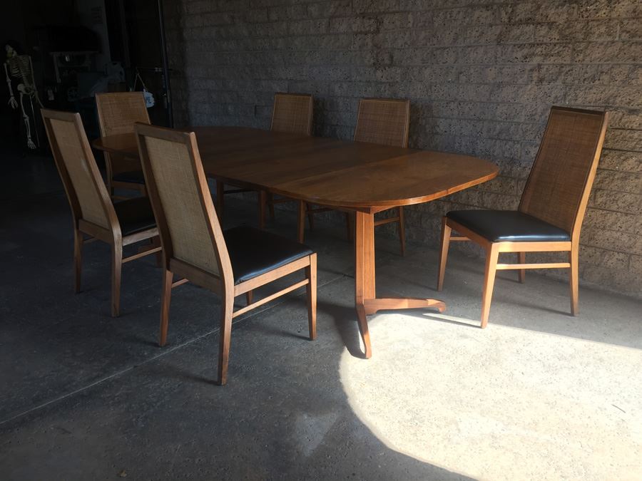 Mid-Century Modern Table With 6 Cane Back Chairs By Foster-McDavid Furniture Tampa, Florida [Photo 33]
