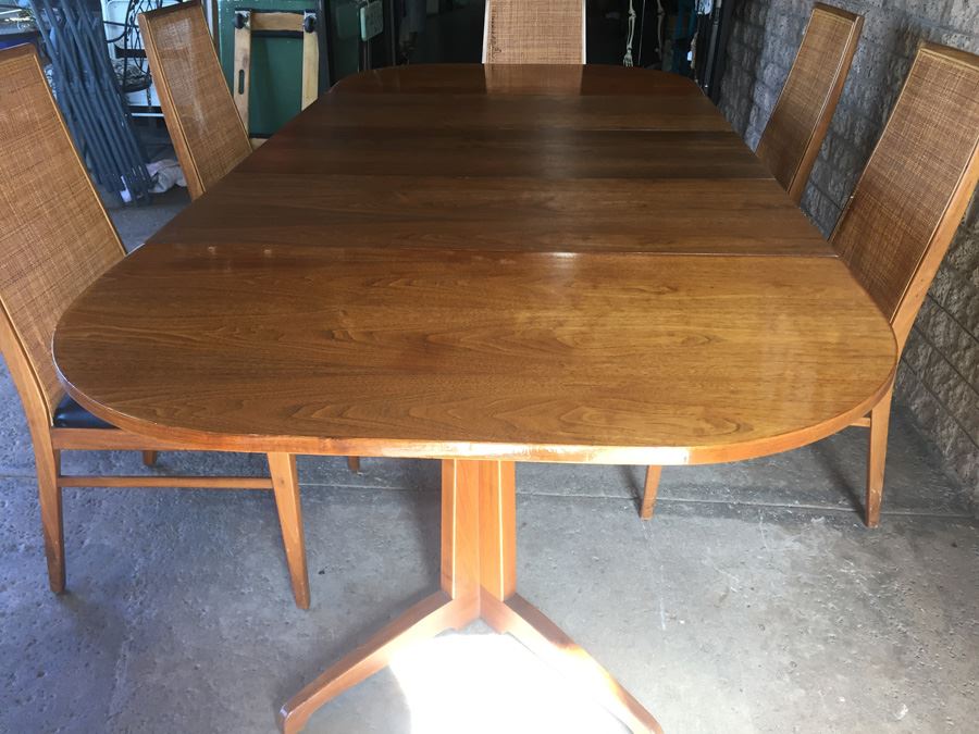 Mid-Century Modern Table With 6 Cane Back Chairs By Foster-McDavid Furniture Tampa, Florida [Photo 20]
