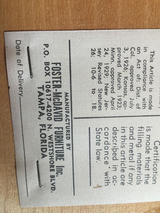 Mid-Century Modern Table With 6 Cane Back Chairs By Foster-McDavid Furniture Tampa, Florida [Photo 34]