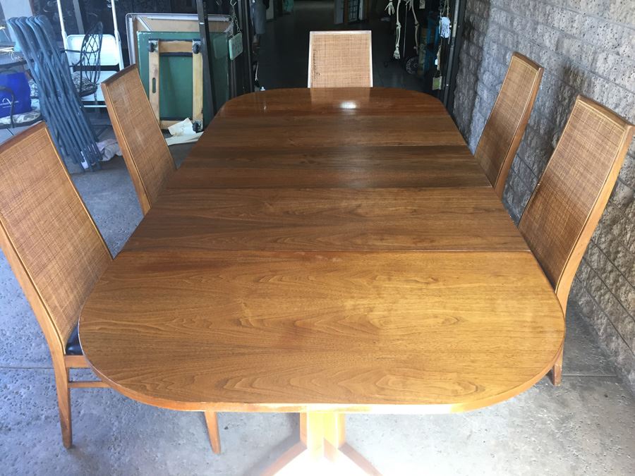 Mid-Century Modern Table With 6 Cane Back Chairs By Foster-McDavid Furniture Tampa, Florida [Photo 21]
