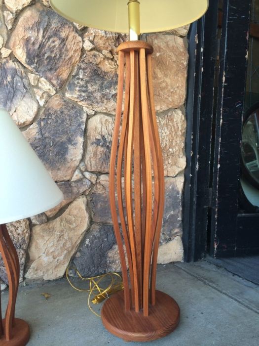 Mid-Century Inspired Wood Floor Lamp and Table Lamp [Photo 2]