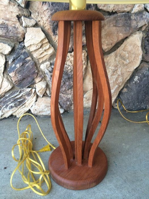 Mid-Century Inspired Wood Floor Lamp and Table Lamp [Photo 7]