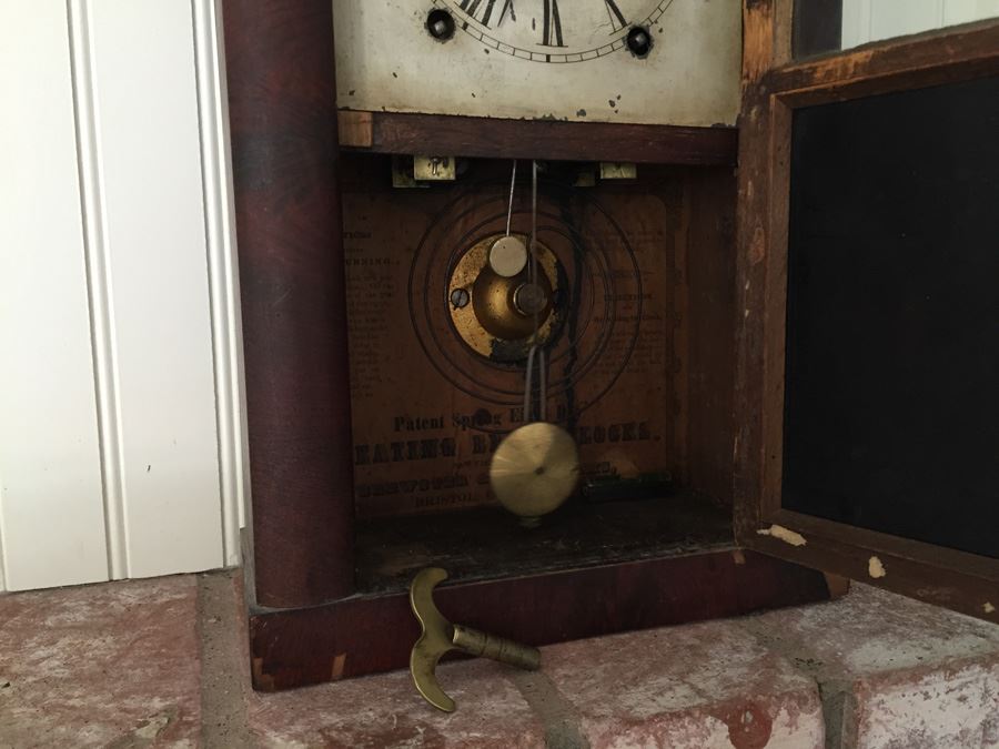 Brewster & Ingrams Steeple Mantle Clock (1844-52) Working Chimes With Key Appraised $175 In 1983 [Photo 15]
