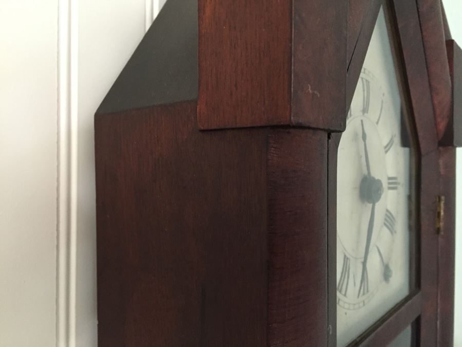 Brewster & Ingrams Steeple Mantle Clock (1844-52) Working Chimes With Key Appraised $175 In 1983 [Photo 11]