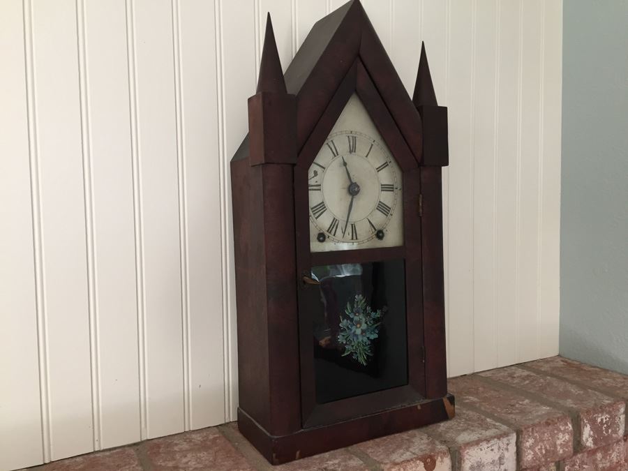 Brewster & Ingrams Steeple Mantle Clock (1844-52) Working Chimes With Key Appraised $175 In 1983 [Photo 10]