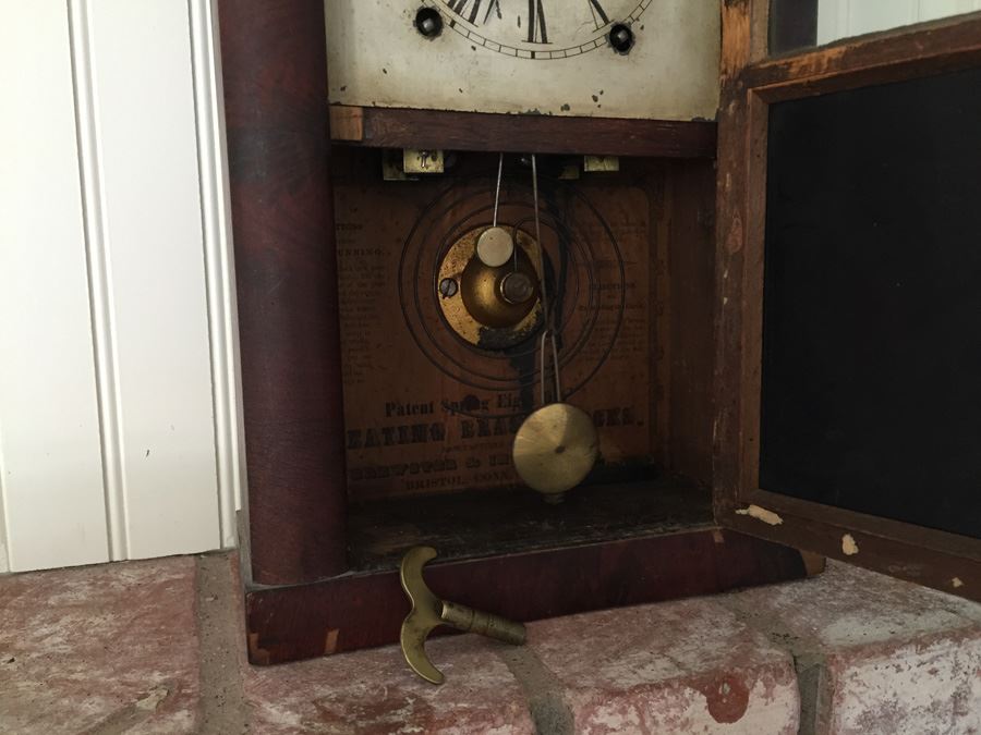 Brewster & Ingrams Steeple Mantle Clock (1844-52) Working Chimes With Key Appraised $175 In 1983 [Photo 16]