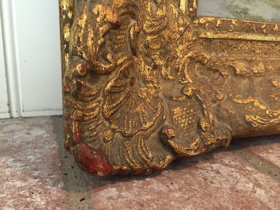 Beautiful Well Executed Original Oil Painting In Gilt Wood Frame Of Harbor Port Scene Signed L. Pasini Probably 1920's Italian [Photo 3]