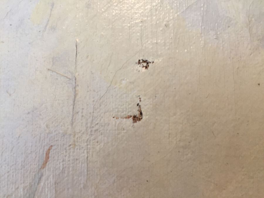 Beautiful Well Executed Original Oil Painting In Gilt Wood Frame Of Harbor Port Scene Signed L. Pasini Probably 1920's Italian [Photo 14]