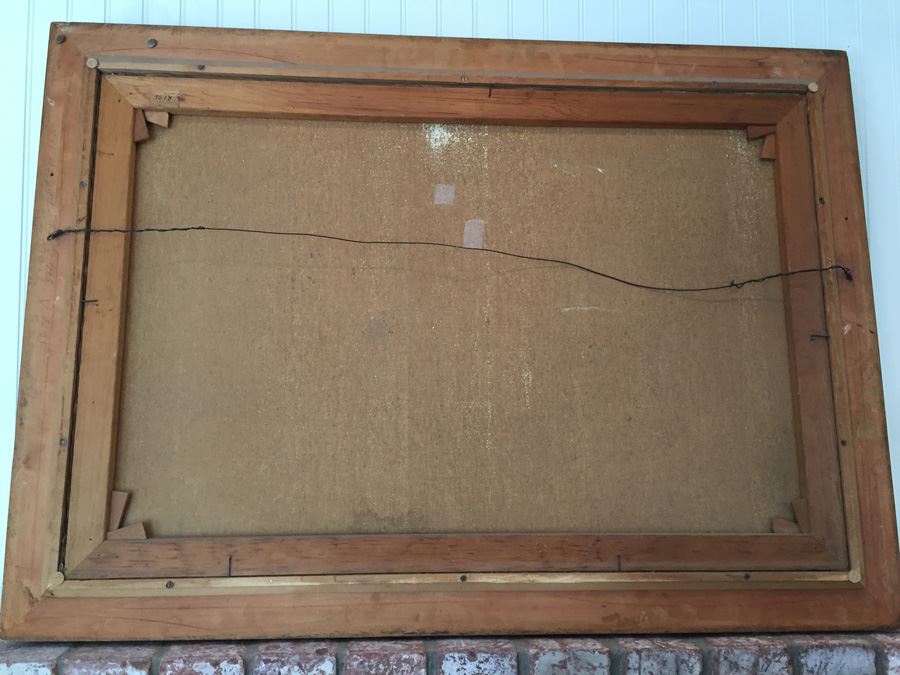 Beautiful Well Executed Original Oil Painting In Gilt Wood Frame Of Harbor Port Scene Signed L. Pasini Probably 1920's Italian [Photo 30]