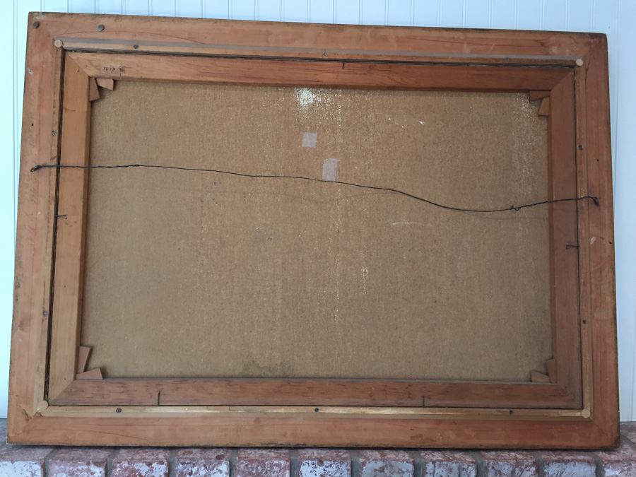 Beautiful Well Executed Original Oil Painting In Gilt Wood Frame Of Harbor Port Scene Signed L. Pasini Probably 1920's Italian [Photo 25]