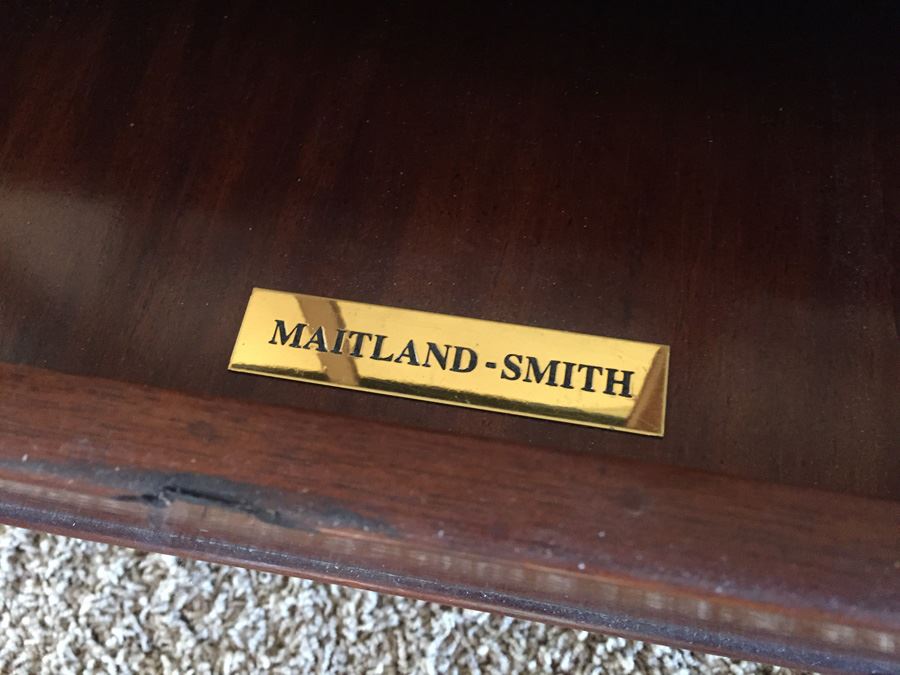 Mahogany Maitland-Smith 'Canterbury' Sheet Music / Record / Magazine Rack Holder On Casters Estimate $500 [Photo 9]