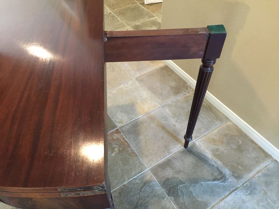 Vintage 1930's Mahogany Flip Top Gateleg Card Table With Drawer [Photo 17]