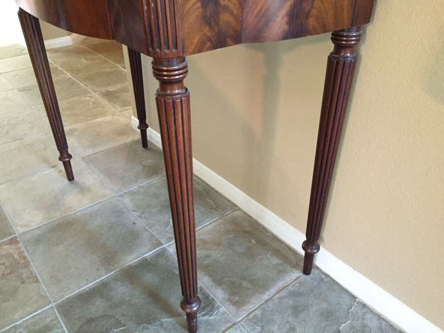 Vintage 1930's Mahogany Flip Top Gateleg Card Table With Drawer [Photo 6]