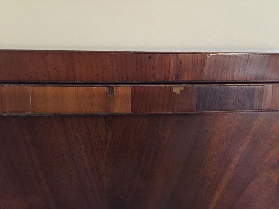 Vintage 1930's Mahogany Flip Top Gateleg Card Table With Drawer [Photo 9]