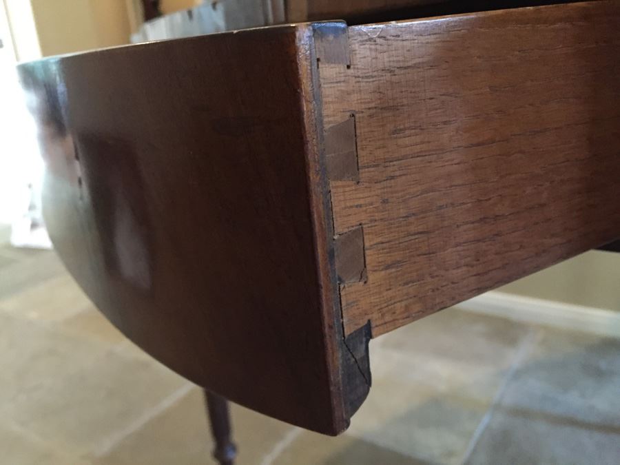 Vintage 1930's Mahogany Flip Top Gateleg Card Table With Drawer [Photo 26]