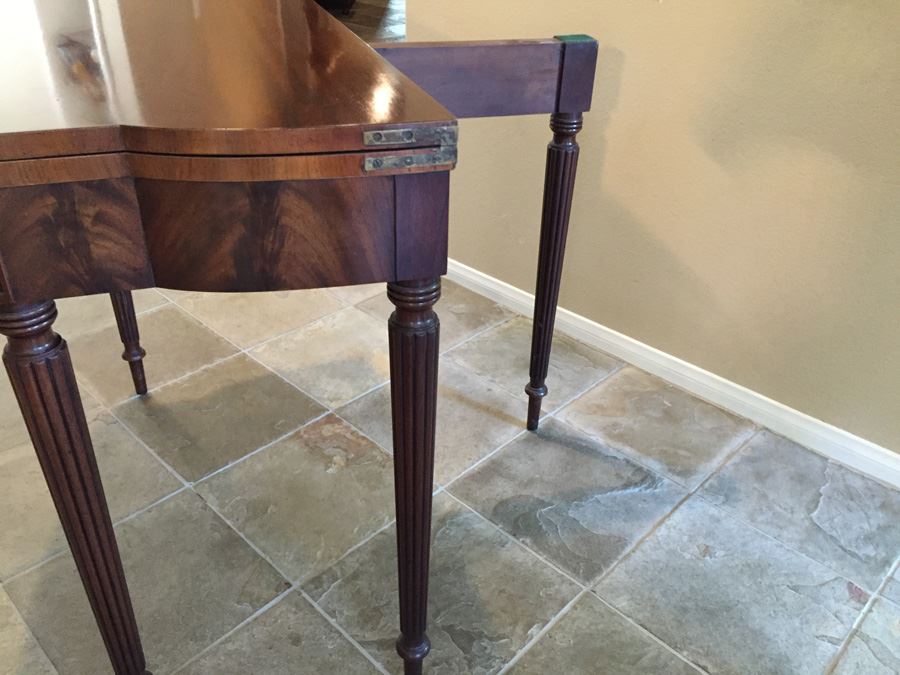 Vintage 1930's Mahogany Flip Top Gateleg Card Table With Drawer [Photo 18]