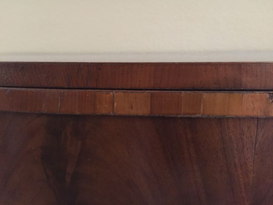 Vintage 1930's Mahogany Flip Top Gateleg Card Table With Drawer [Photo 10]