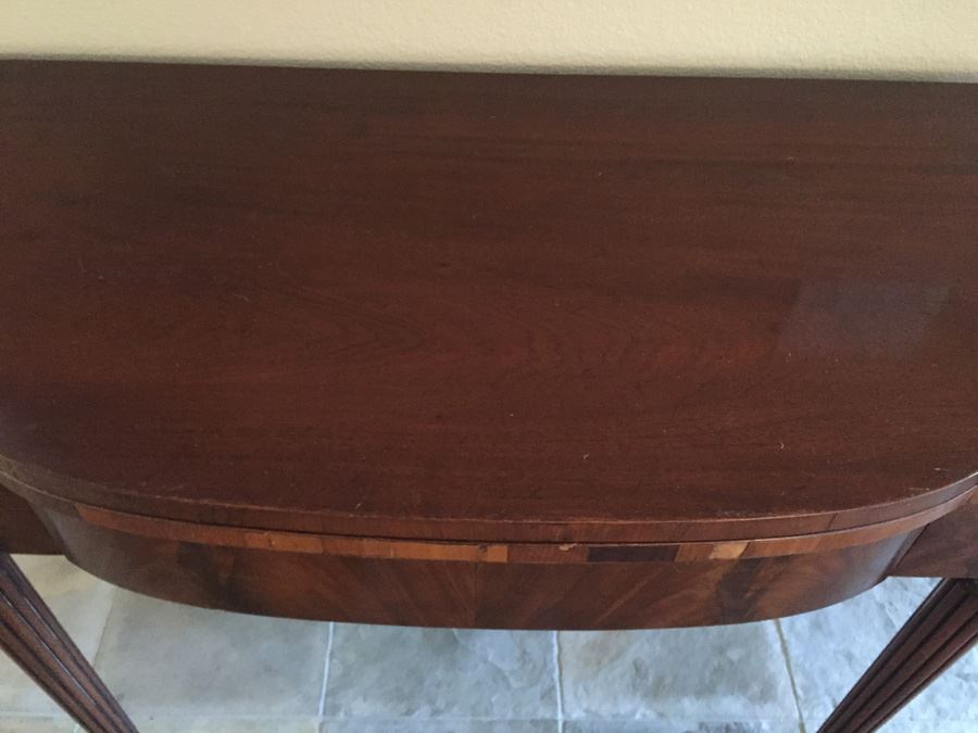 Vintage 1930's Mahogany Flip Top Gateleg Card Table With Drawer [Photo 13]