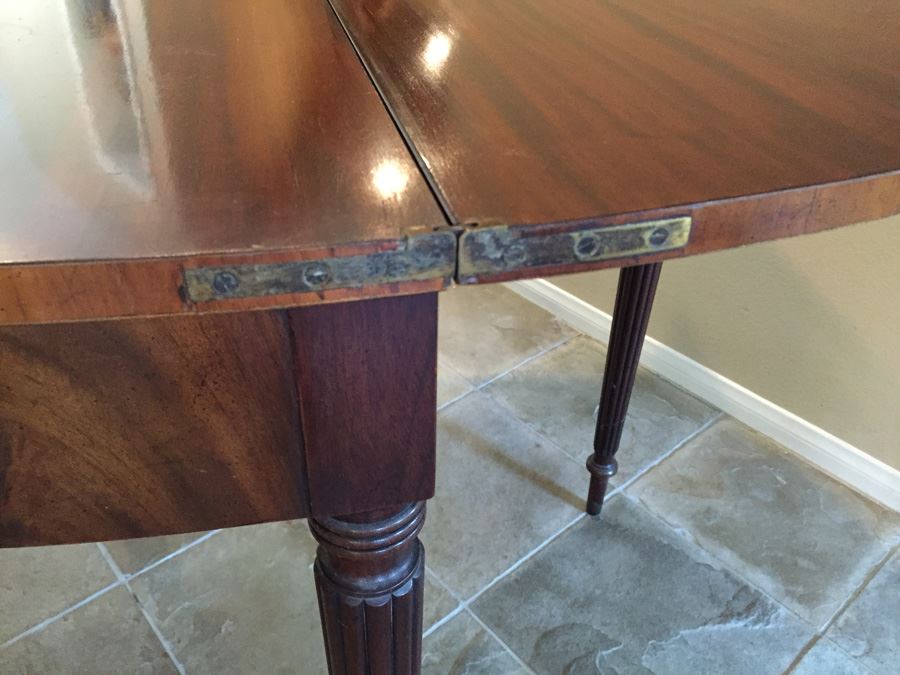 Vintage 1930's Mahogany Flip Top Gateleg Card Table With Drawer [Photo 24]