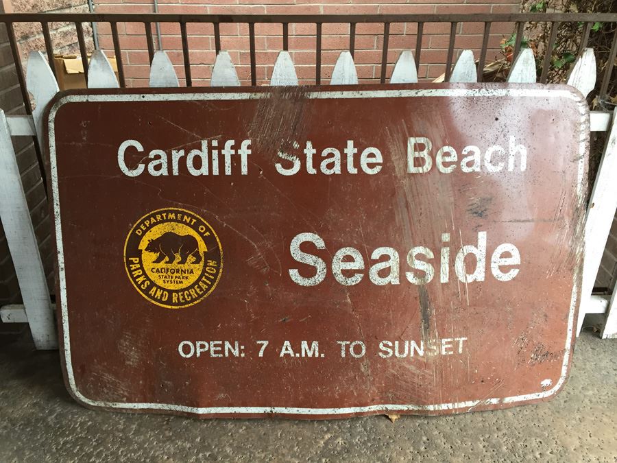 Cardiff State Beach Seaside California Department Of State Parks And Recreation Metal Sign [Photo 1]
