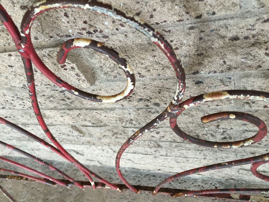 Pair Of Old Wrought Iron Headboards Great For A Garden Trellis [Photo 8]