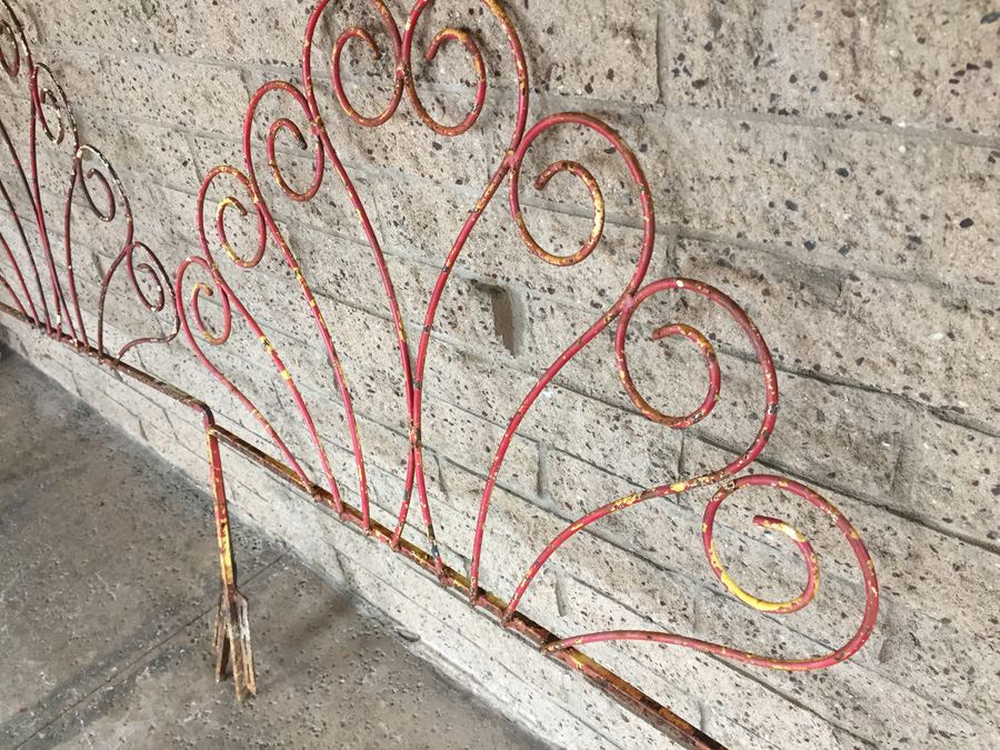 Pair Of Old Wrought Iron Headboards Great For A Garden Trellis [Photo 11]