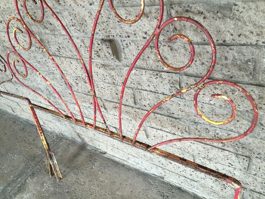 Pair Of Old Wrought Iron Headboards Great For A Garden Trellis [Photo 4]