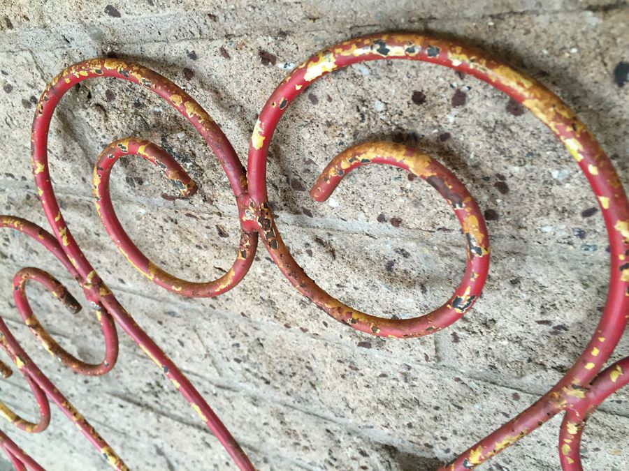 Pair Of Old Wrought Iron Headboards Great For A Garden Trellis [Photo 3]