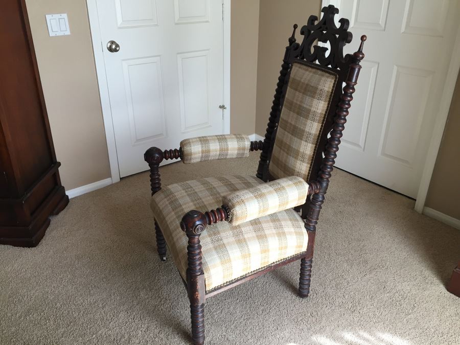 Victorian American Walnut Armchair Appraised $285 In 1983 [Photo 11]
