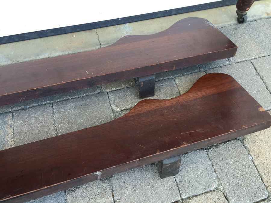 Victorian American Walnut Spool Bed Vintage 1860 Twin Headboard And Footboard With Rails Appraised $285 In 1983 [Photo 12]