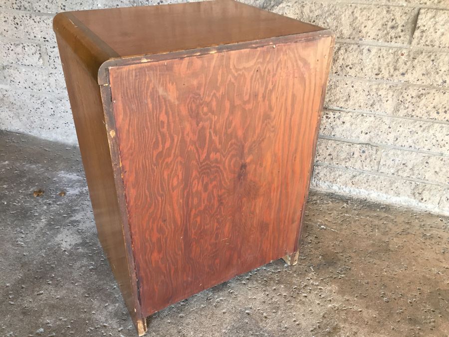 Wooden Nightstand With Brass Pulls [Photo 5]