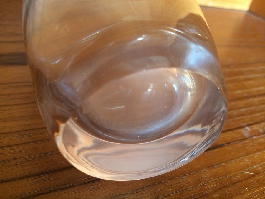 Ekenas Sweden Signed Swan Etched 5' Crystal Vase  [Photo 4]