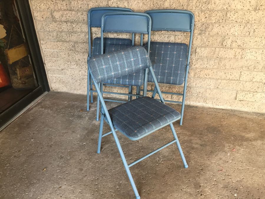 Set Of Four Cosco Folding Chairs  [Photo 1]