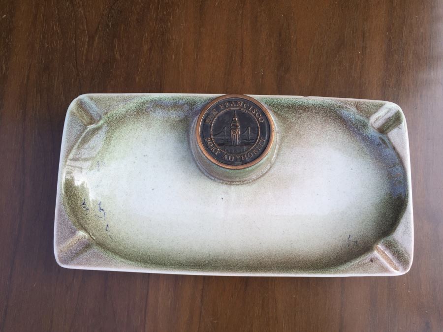 Vintage San Francisco Port Authority Ashtray The Hyde Park No. 1935 Made In U.S.A.
