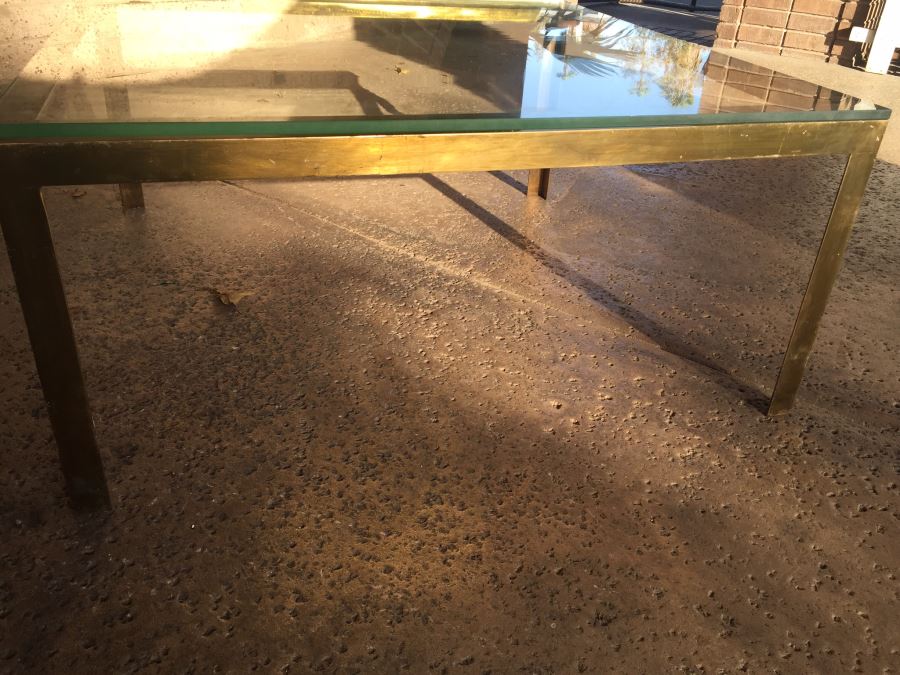 Brass Coffee Table With Glass Top [Photo 6]