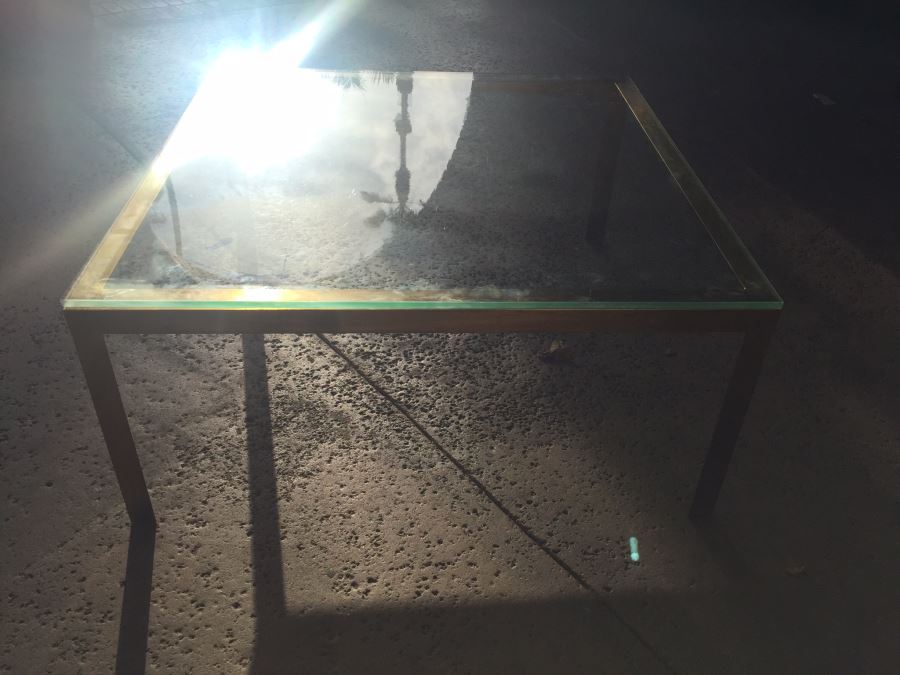 Brass Coffee Table With Glass Top [Photo 8]