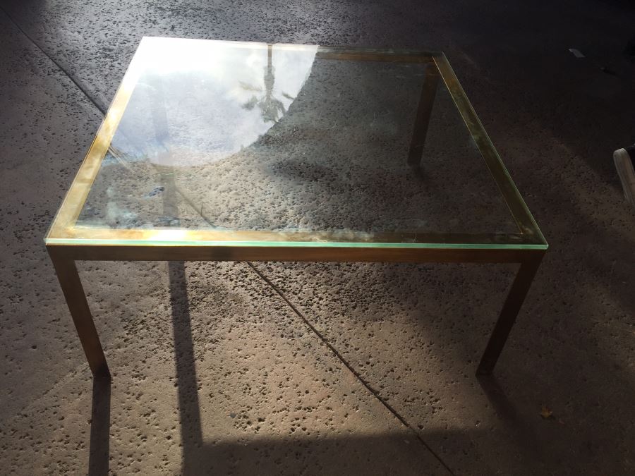 Brass Coffee Table With Glass Top [Photo 10]