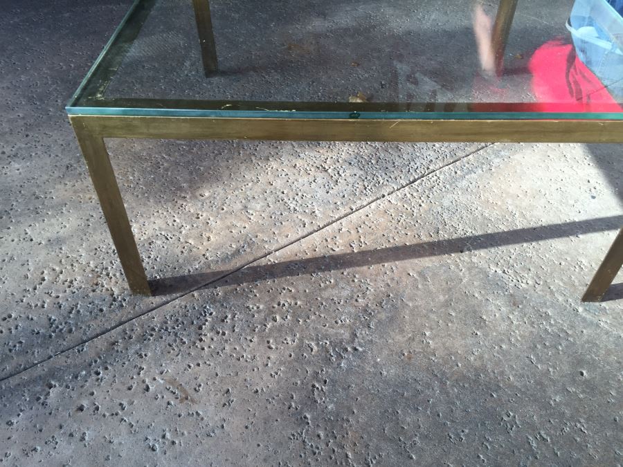 Brass Coffee Table With Glass Top [Photo 7]